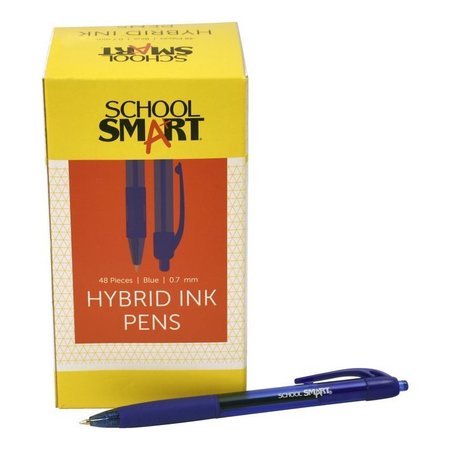 SCHOOL SMART PEN GRIP HYBRID INK BLUE  PACK OF 48 PK TB179800-48BLUE
